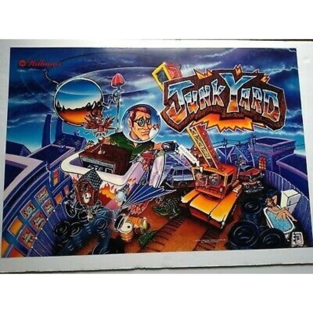 Williams Junkyard Pinball Machine Translite Artwork Original NOS 1996 Crazy Bob